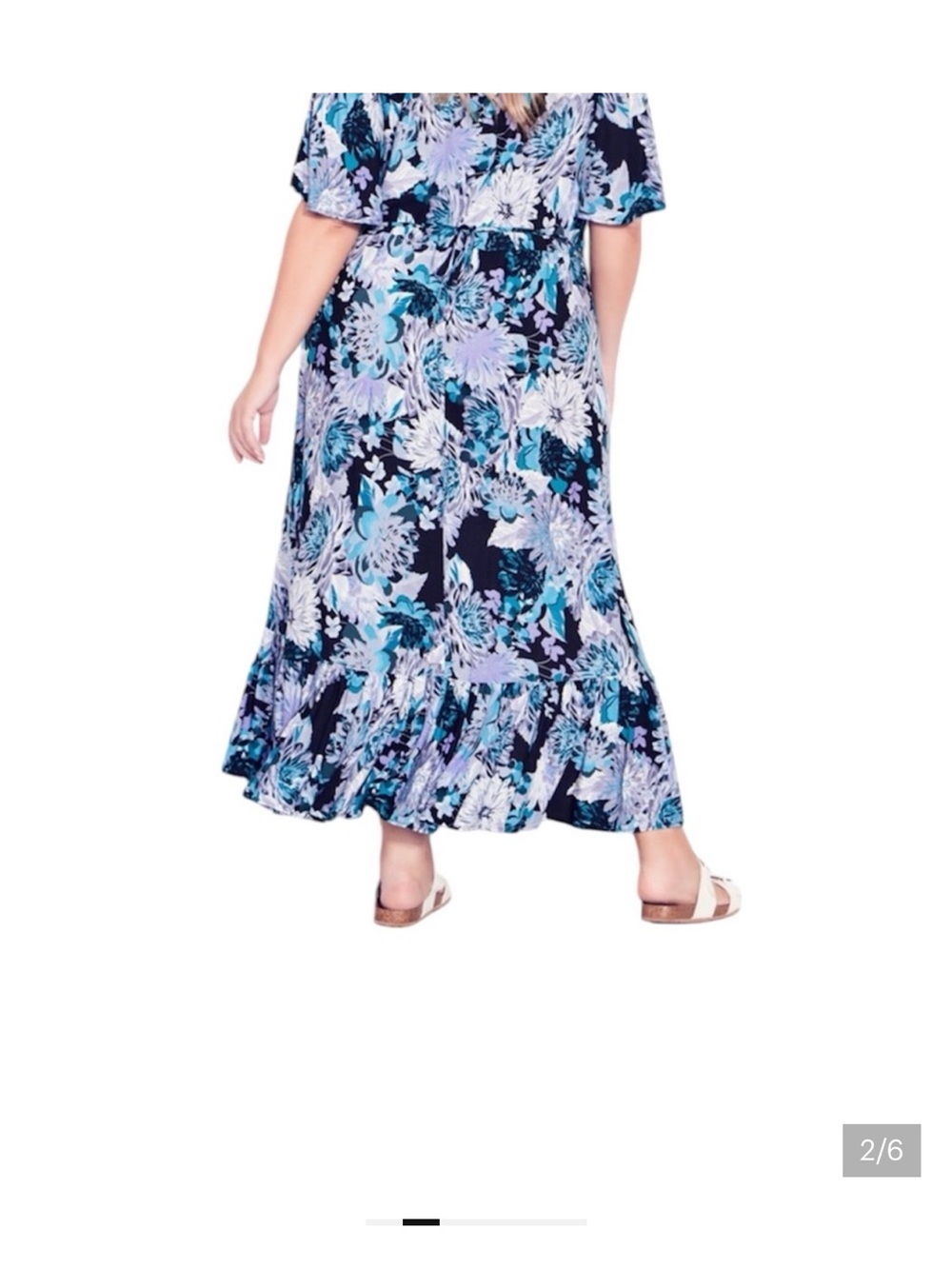 Avenue Black and Blue Floral Maxi Dress - Picture 2 of 5